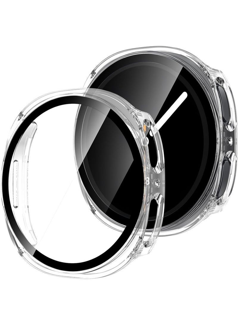 جراب واقي شاشة لساعة سامسونج جالاكسي ووتش 8 مقاس 40 مم مع زجاج مقوى، عبوة واحدة من غطاء حماية صلب من البولي كربونات لساعة جالاكسي ووتش 8 - مقاوم للضباب، سريع الاستجابة للمس (شفاف) - Image 1